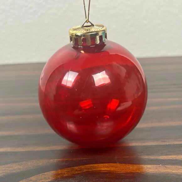 2010s Mcdonald’s Plastic Red “I’m Lovin’ it” Slogan Bulb Christmas Ornament - Picture 2 of 2